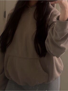 Essentials Women's Oversized Hoodie in Taupe Brown